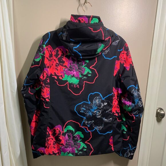 Volkl Nanga Jr. Sensortex Abstract Floral Girl's Ski Winter Coat Size 12 - Picture 9 of 11